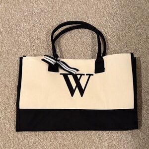 Black and Cream Tote Bag